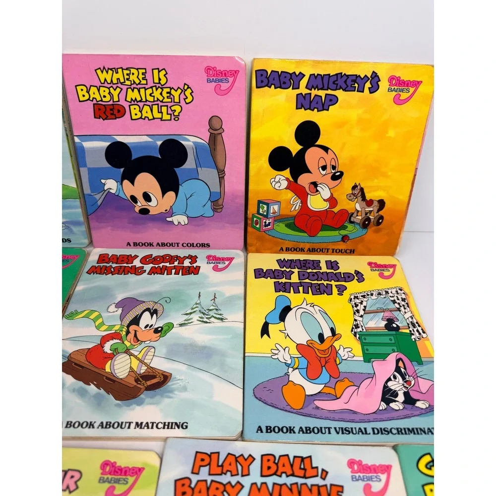 Vintage Disney Babies Weekly Reader Board Books Lot of 10 Mickey Minnie Donald